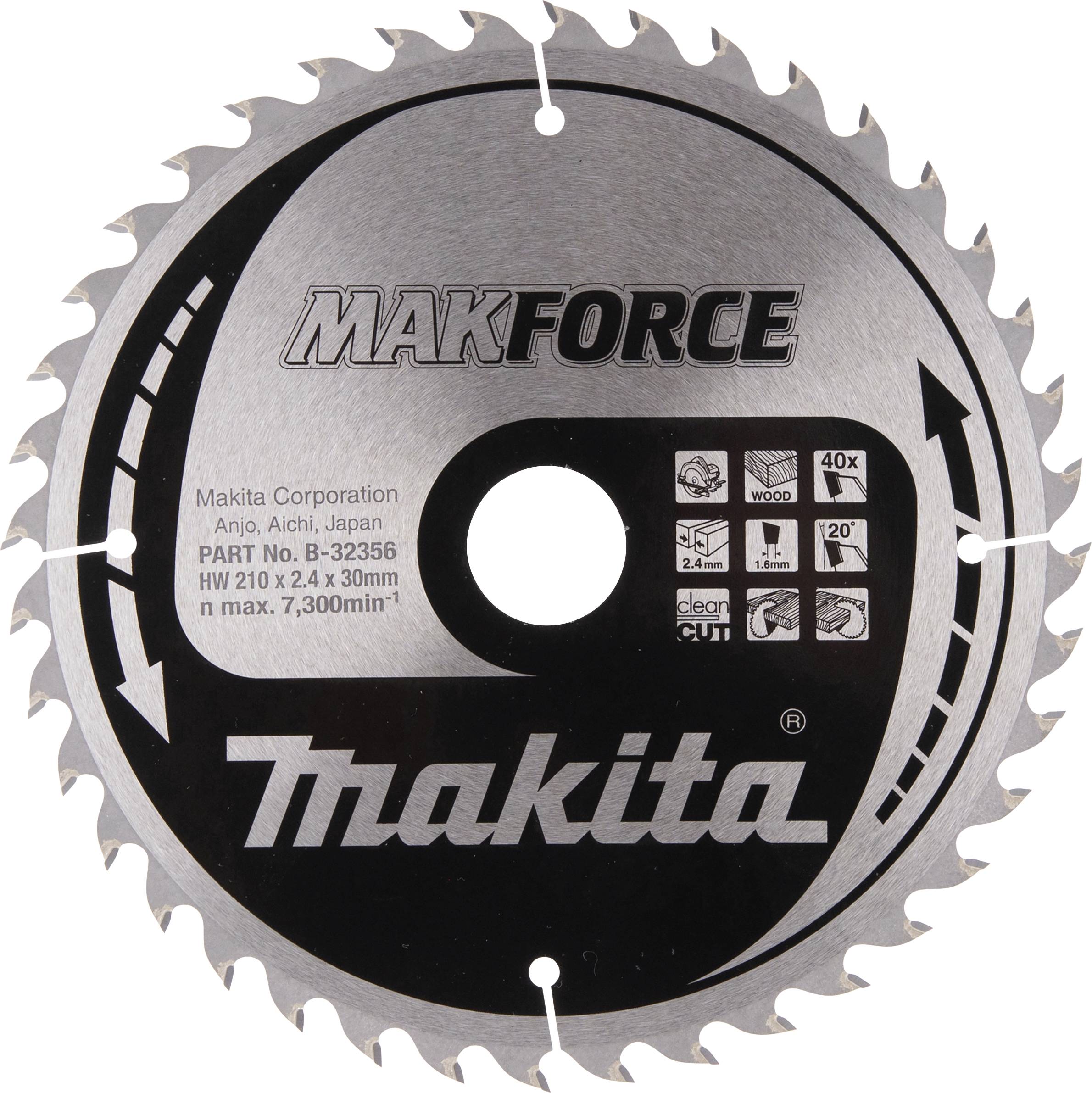 Makita B-32356 Körfűrészlap 210 x 30 x 2.4 mm Fogak száma (collonként): 40 1 db