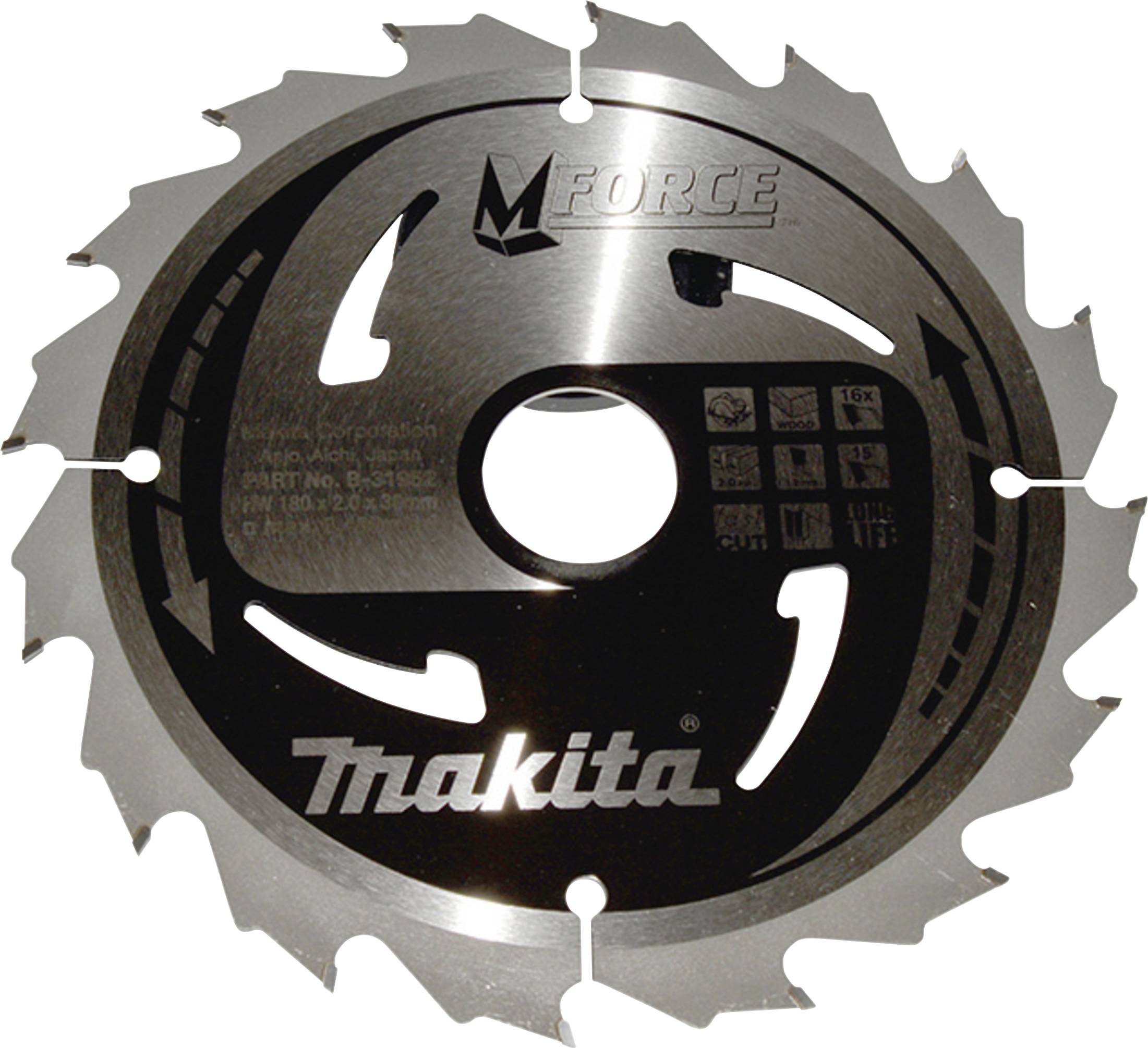 Makita B-31952 Körfűrészlap 180 x 30 x 2.0 mm Fogak száma (collonként): 16 1 db