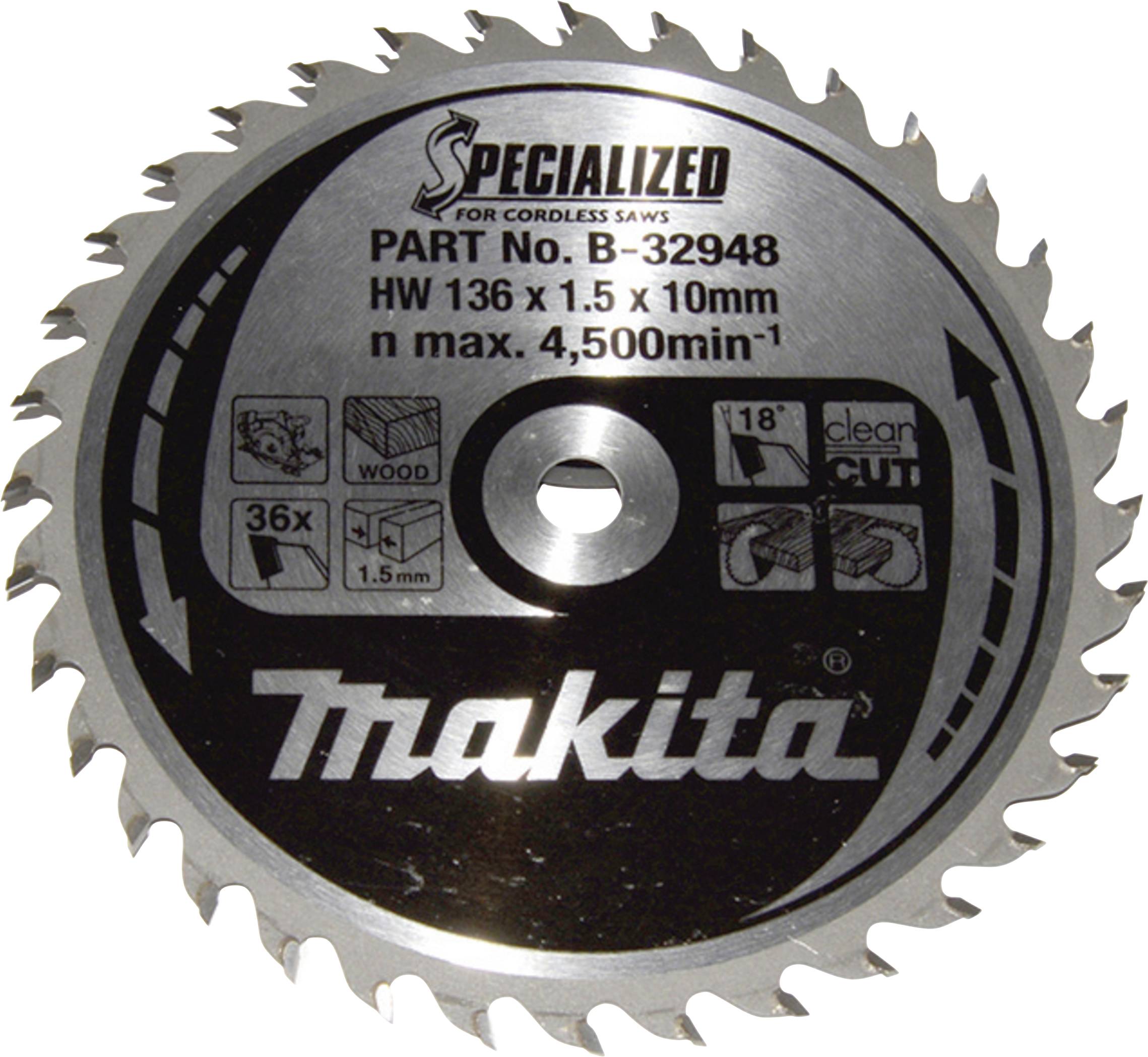 Makita B-32948 Körfűrészlap 136 x 10 x 1.5 mm Fogak száma (collonként): 36 1 db