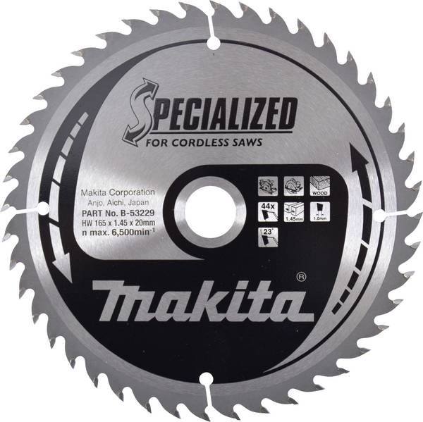 Makita B-53229 Makita SPECIALIZED fűrészlap.165x20x44Z B-53229 1 db