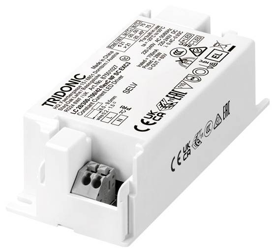 Tridonic LC 28W 300–700mA flexC NFC SC EXC3 LED meghajtó Állandó áramú 28 W 0.7 A 7.5 - 42 V Beállítható 1 db