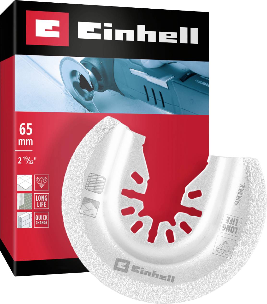 Einhell 708086 Sägeblatt halbrund DIA, 65mm Gyémánt Fűrészlap 65 mm 1 db
