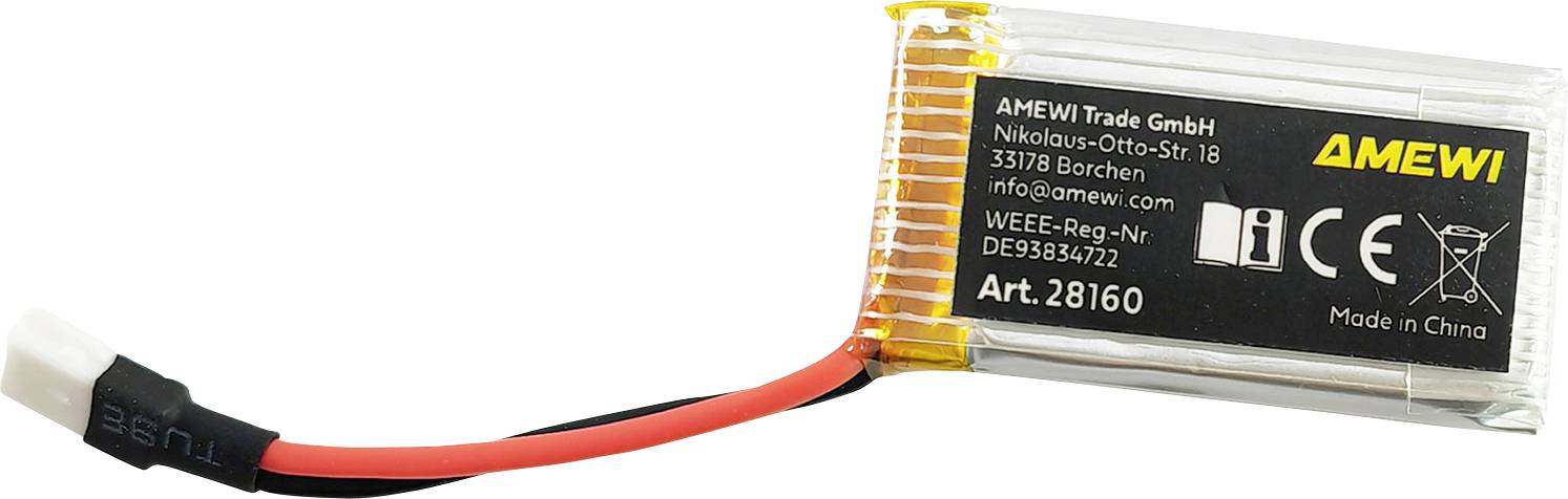 Amewi Akkucsomag, LiPo 3.7 V 300 mAh Cellaszám: 1 Soft doboz JST-0