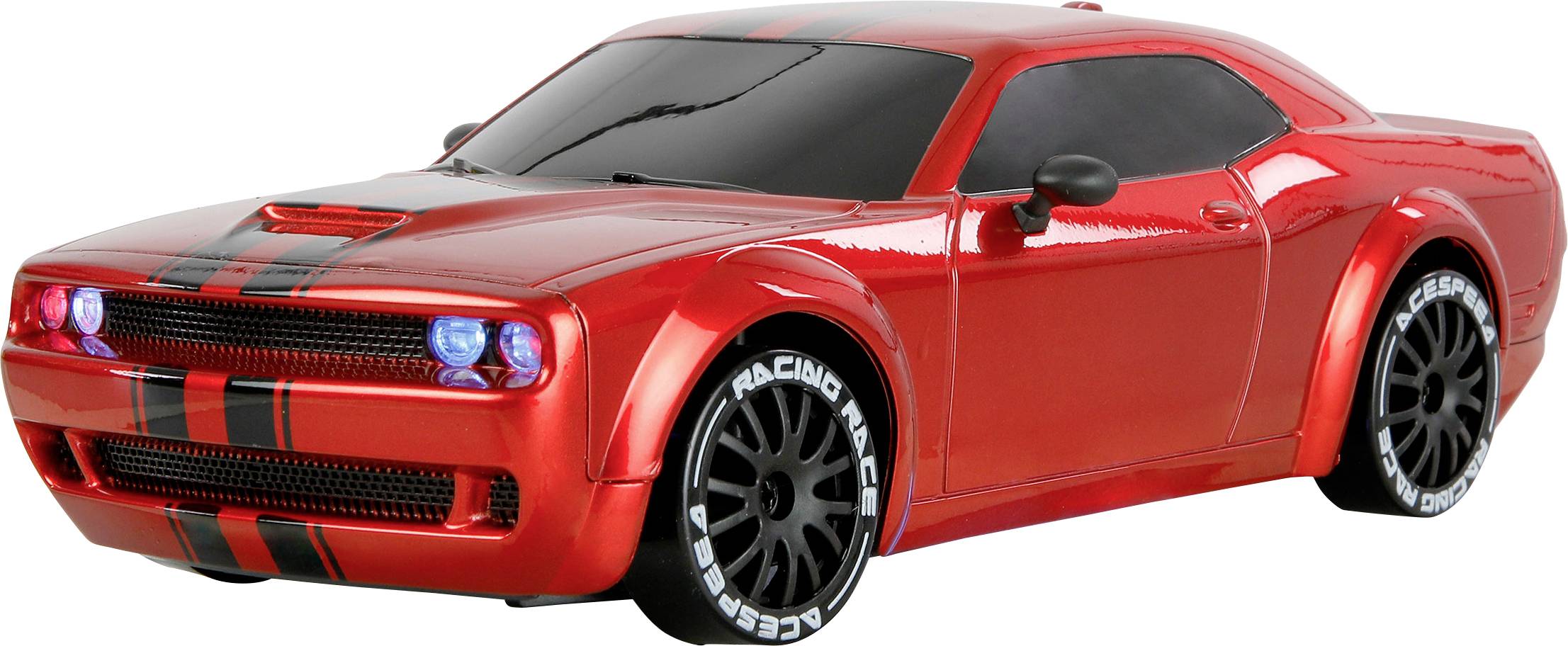 Amewi 1:20 RC kezdő modellautó Elektro Közúti modell Muscle Car Onroad/Drift Piros 4WD RtR 2,4 GHz Fényeffekttel, Akkuva-0