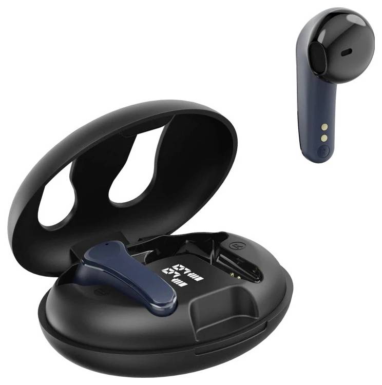 Hama In Ear fejhallgató Bluetooth® Stereo Fekete, Kék mikrofon zajelnyomás Töltőtok Mobiltelefon-1