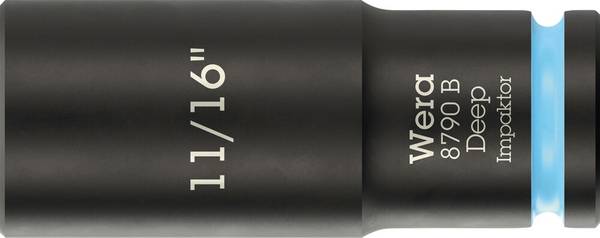 Wera 8790 B Impaktor Deep 05005571001 Külső hatlap Dugókulcs betét   11/16"