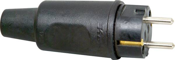 Kopp 179516009 Védőérintkezős dugó PA, Gumi  230 V Fekete IP44