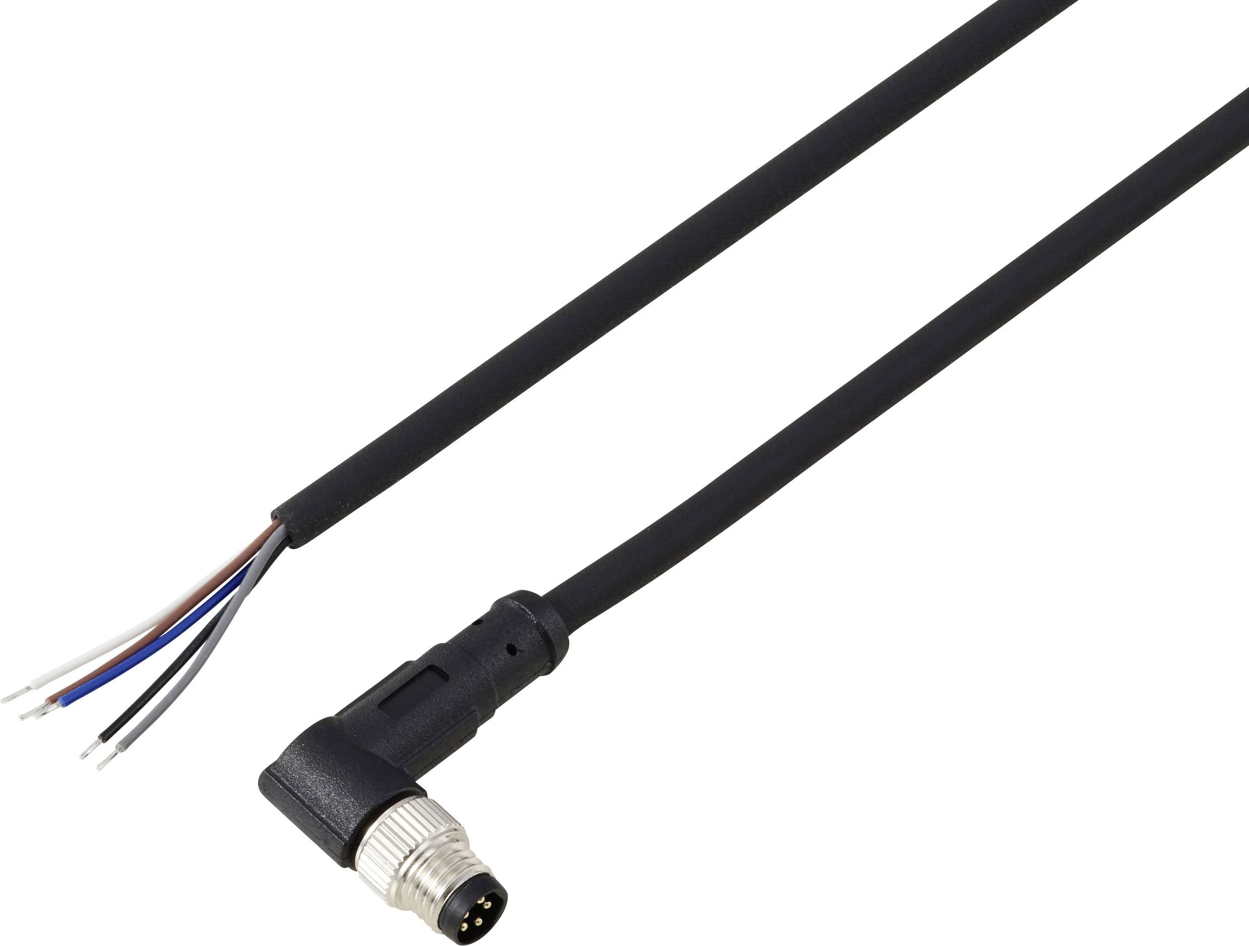 TRU COMPONENTS TC-13751876 Csatlakozóvezeték M8 x 1 Pólusszám: 5 Dugó, hajlított 5 m 1 db