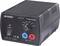 A "Voltcraft CSP-120 Power Supply" állítható feszültségszabályozó tárcsával (3V-12V) és maximum 1,5A-es kimenettel. Jellemzői között szerepel a főkapcsoló, LED-es jelzőlámpa és két kimeneti csatlakozó.