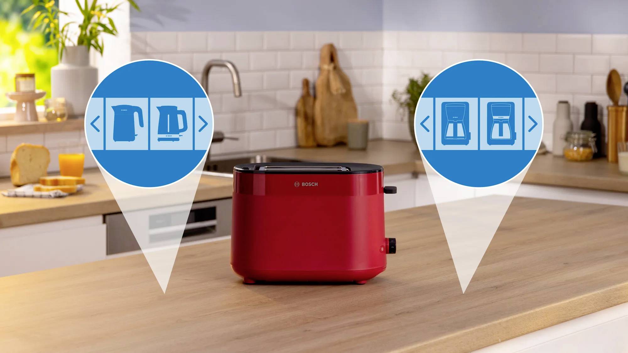 Bosch Kompakt Toaster MyMoment, rot Kenyérpirító Piros-1