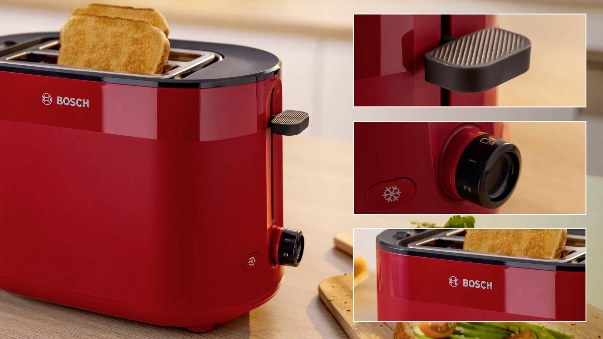 Bosch Kompakt Toaster MyMoment, rot Kenyérpirító Piros-3