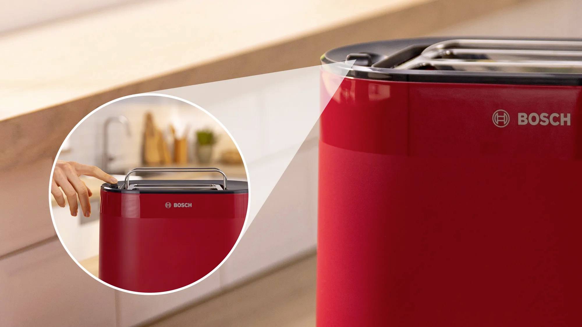 Bosch Kompakt Toaster MyMoment, rot Kenyérpirító Piros-4
