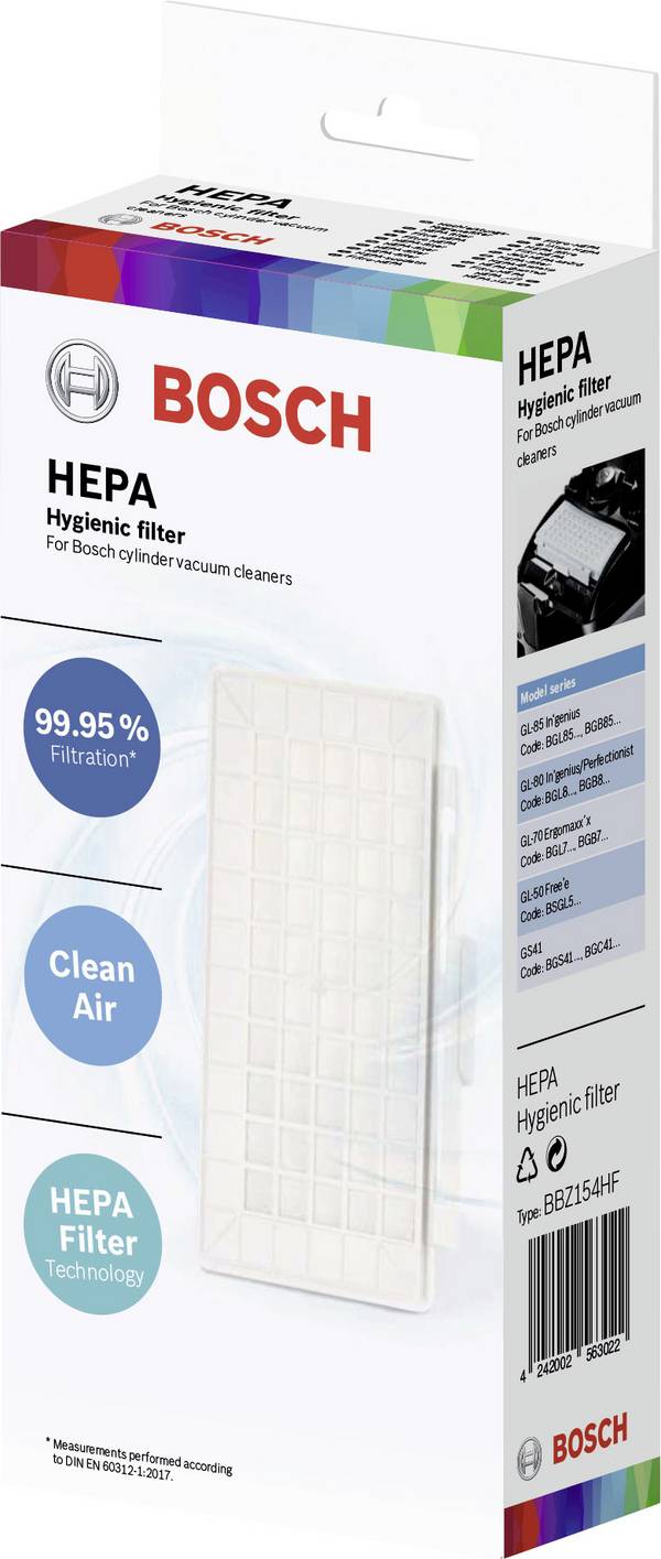 Bosch HEPA-Filter für Bosch Staubsauger BGL8,BGB8,BGL7BGB7,BSGL5,BGS41,BGC41 waschbar BBZ154HF
