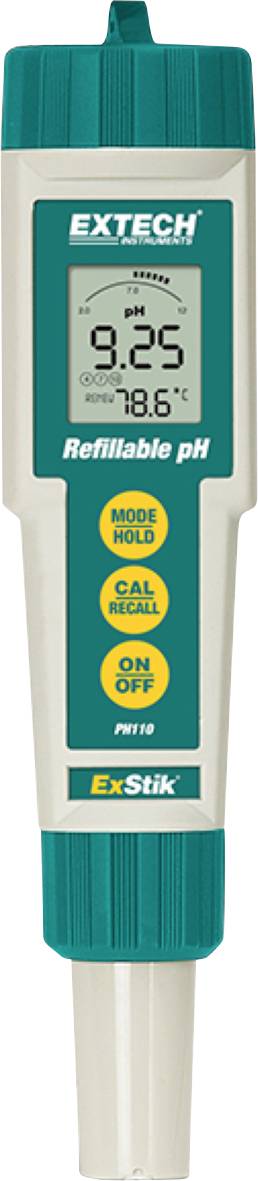 Extech PH110 pH mérő műszer pH érték, Hőmérséklet-0