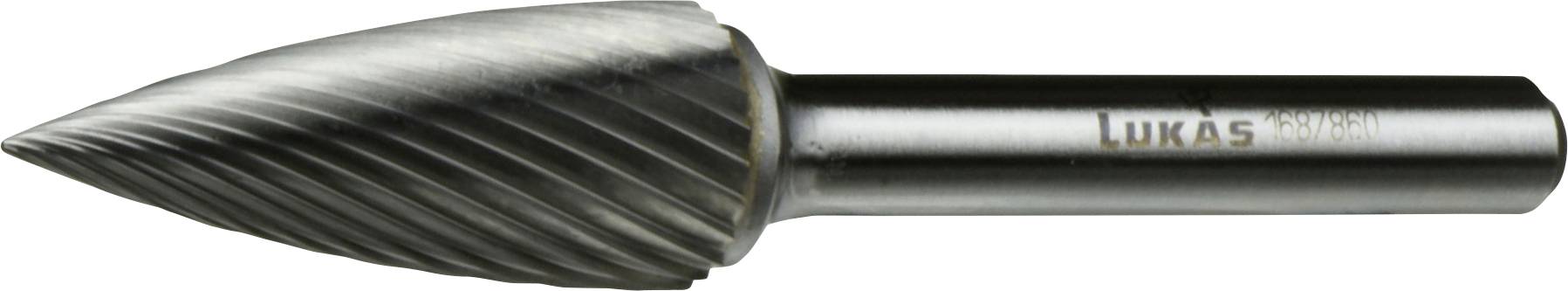 LUKAS-ERZETT A10041230603 Maró Keményfém Hegyes ív Hossz 40 mm Átmérő 12 mm Munkahossz 30 mm Szár átmérő 6 mm