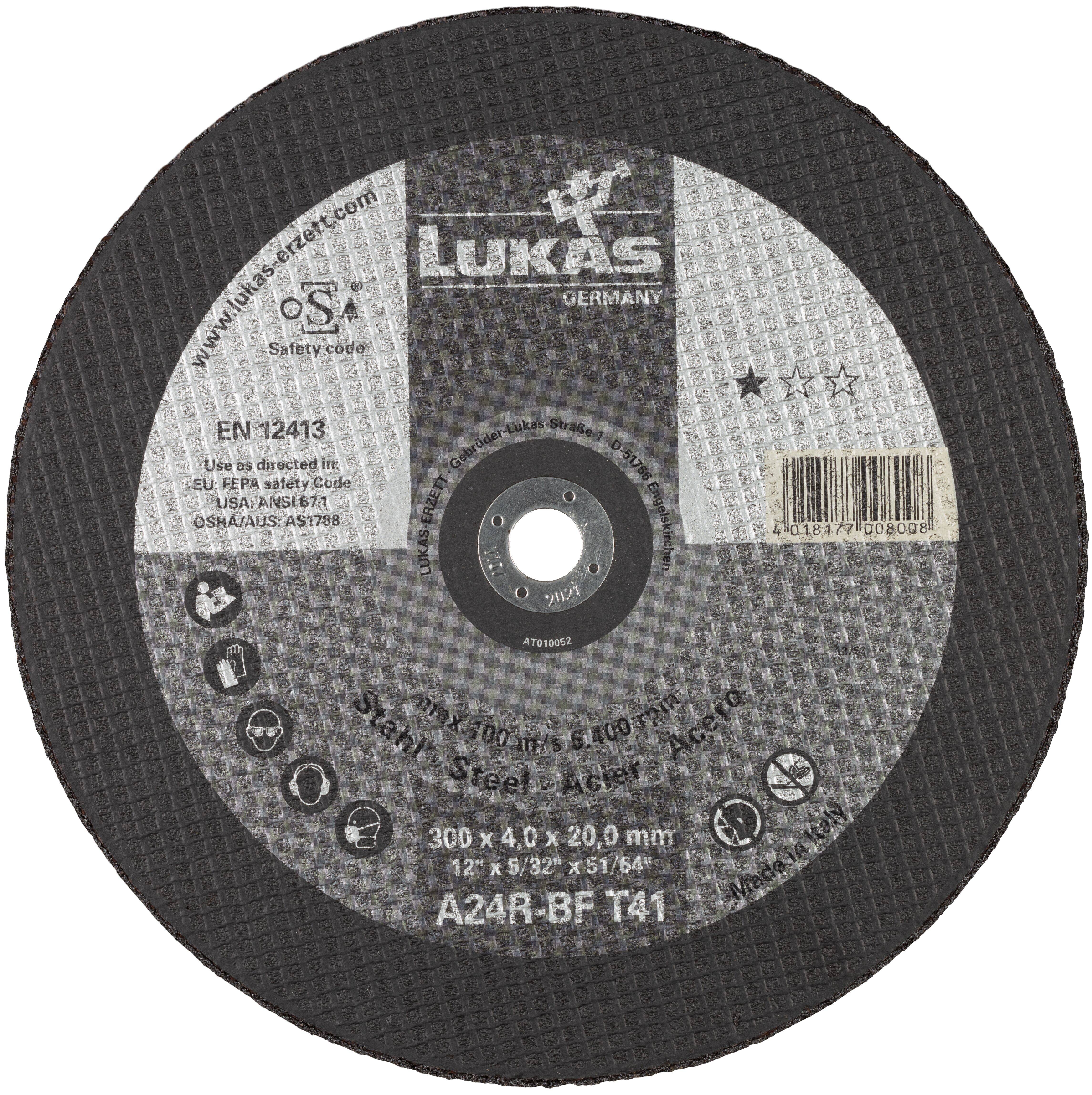 LUKAS-ERZETT T42 125x2,5x22,23 A30U-BF AT001696V9802 Vágótárcsa készlet 125 mm 25 db