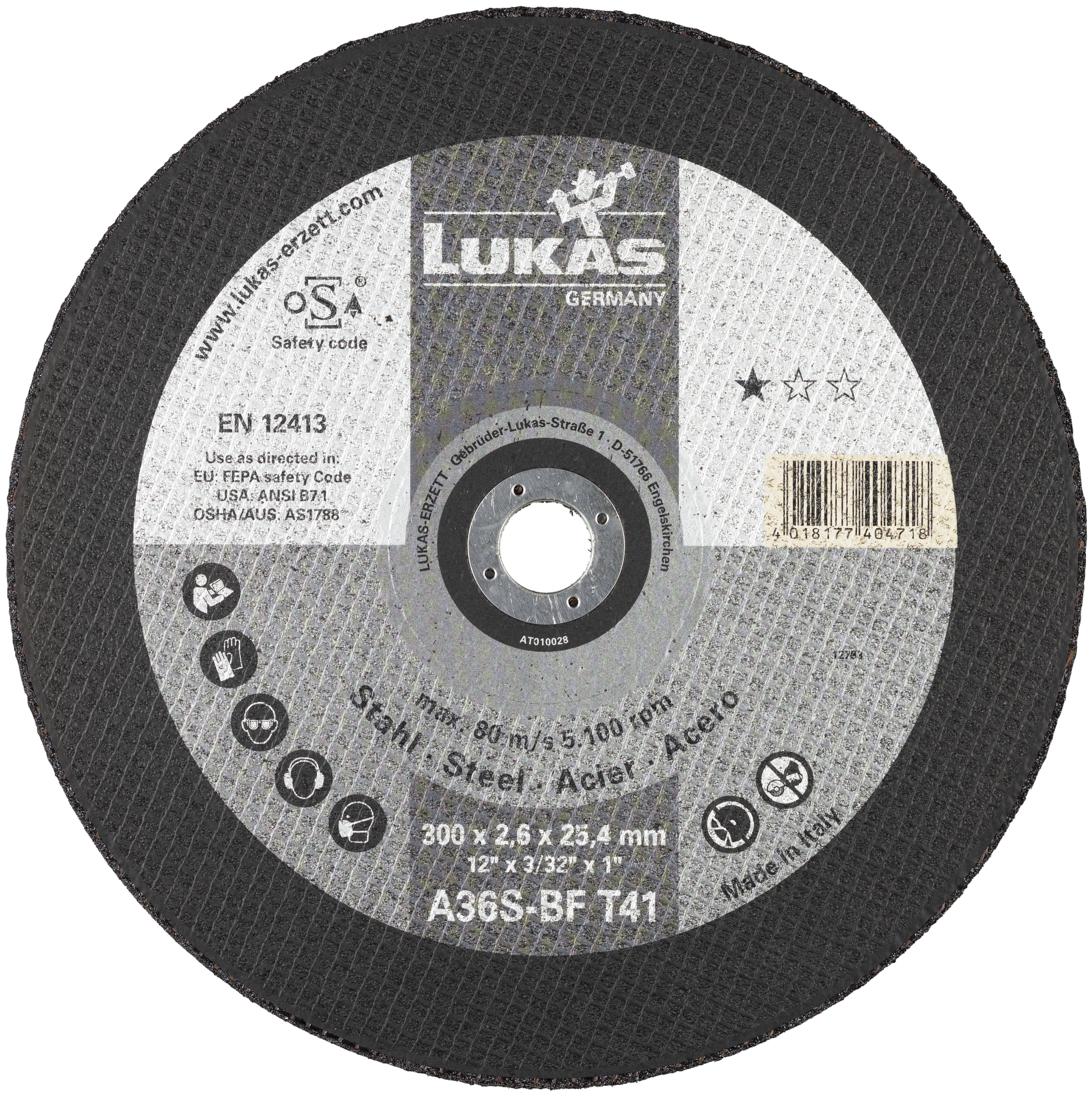 LUKAS-ERZETT T41 300x2,6x25,40 A36S-BF AT010028 Vágótárcsa készlet 300 mm 10 db Acél