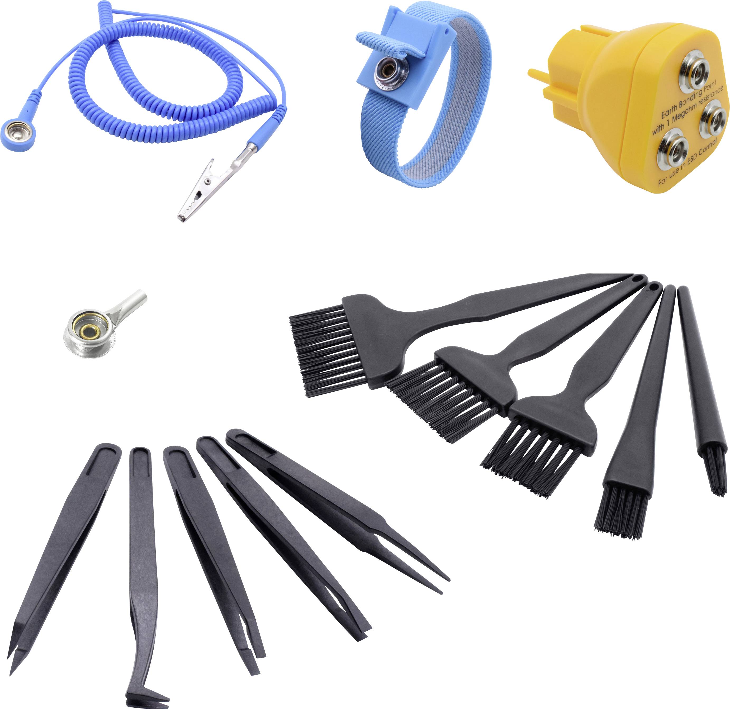 Quadrios ESD földelő doboz 3.60 m Nyomógomb, 10 mm, banándugó, Krokodilcsipesz