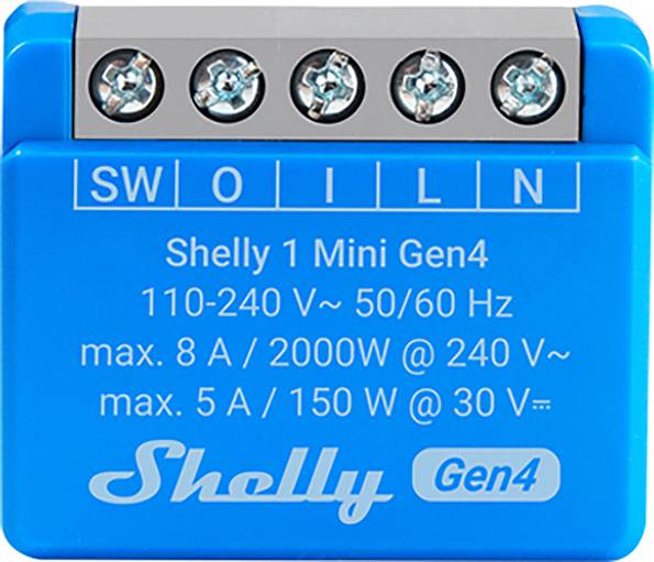 Shelly 1 Mini Gen4 Vezeték nélküli kapcsoló Wi-Fi-0
