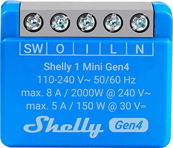 Shelly 1 Mini Gen4  Vezeték nélküli kapcsoló  Wi-Fi