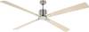 CasaFan ECO NEO III 180-4 BN-AH/BU WiFi Flügel Ahorn/Buche Mennyezeti ventilátor 28 W (Ø x Ma) 180 cm x 360 mm Króm (kefélt) Távirányítóval, Időzítő, Téli üzemmód, App vezérlés