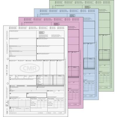 Rakománycímkék egy halmaza, amelyek különböző színűek, és logisztikai adatok rögzítésére szolgáló nyomtatványokat tartalmaznak, feltüntetve a feladó, a címzett és az áruk leírásának részleteit.