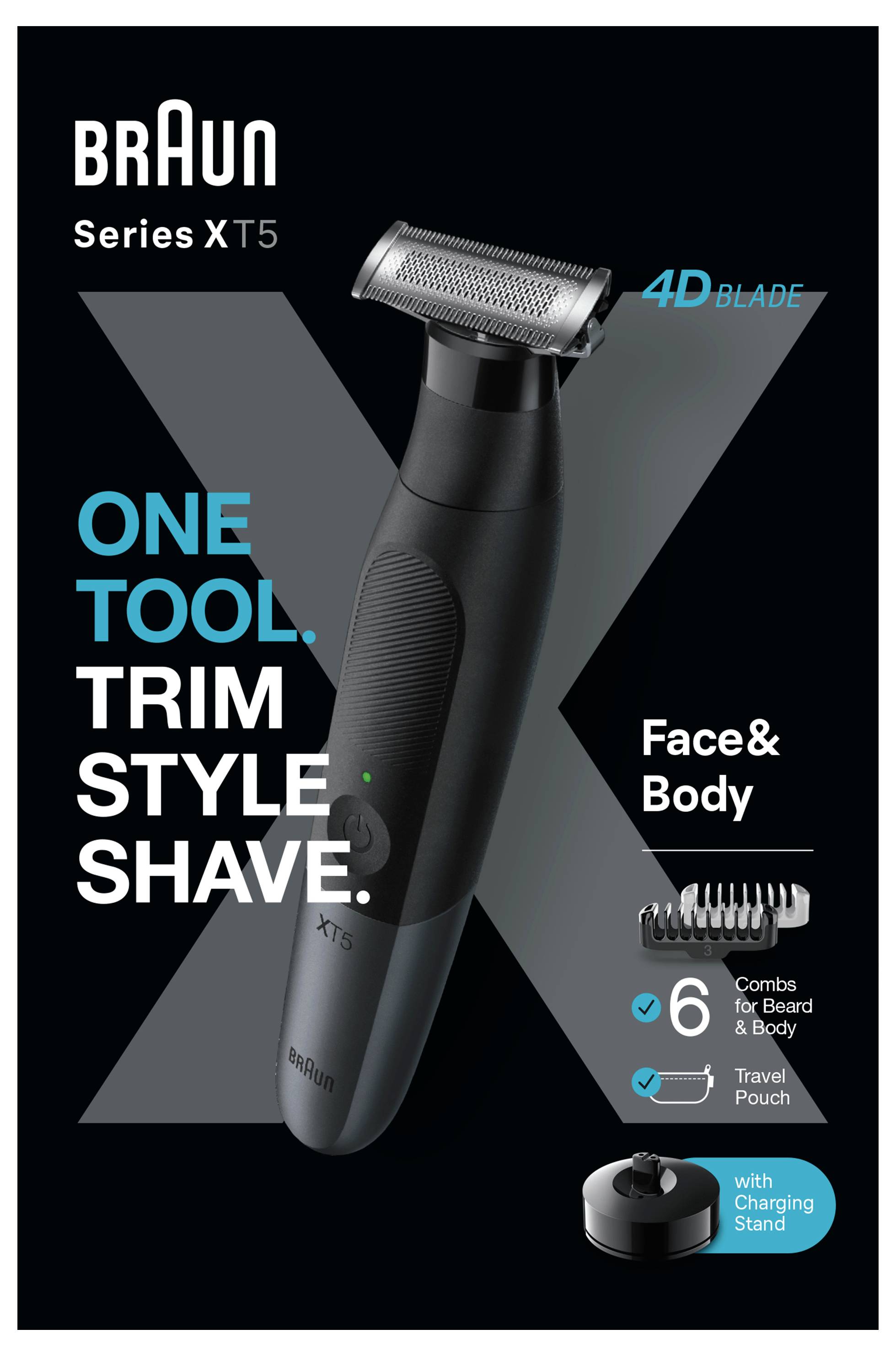 Braun XT5300 80712350 Fólia borotva Fekete-1