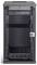 Egy fekete szerver szekrény hálózati panellel, üres polcokkal és zárható ajtóval, amelyet informatikai eszközök biztonságos tárolására és rendszerezésére használnak.