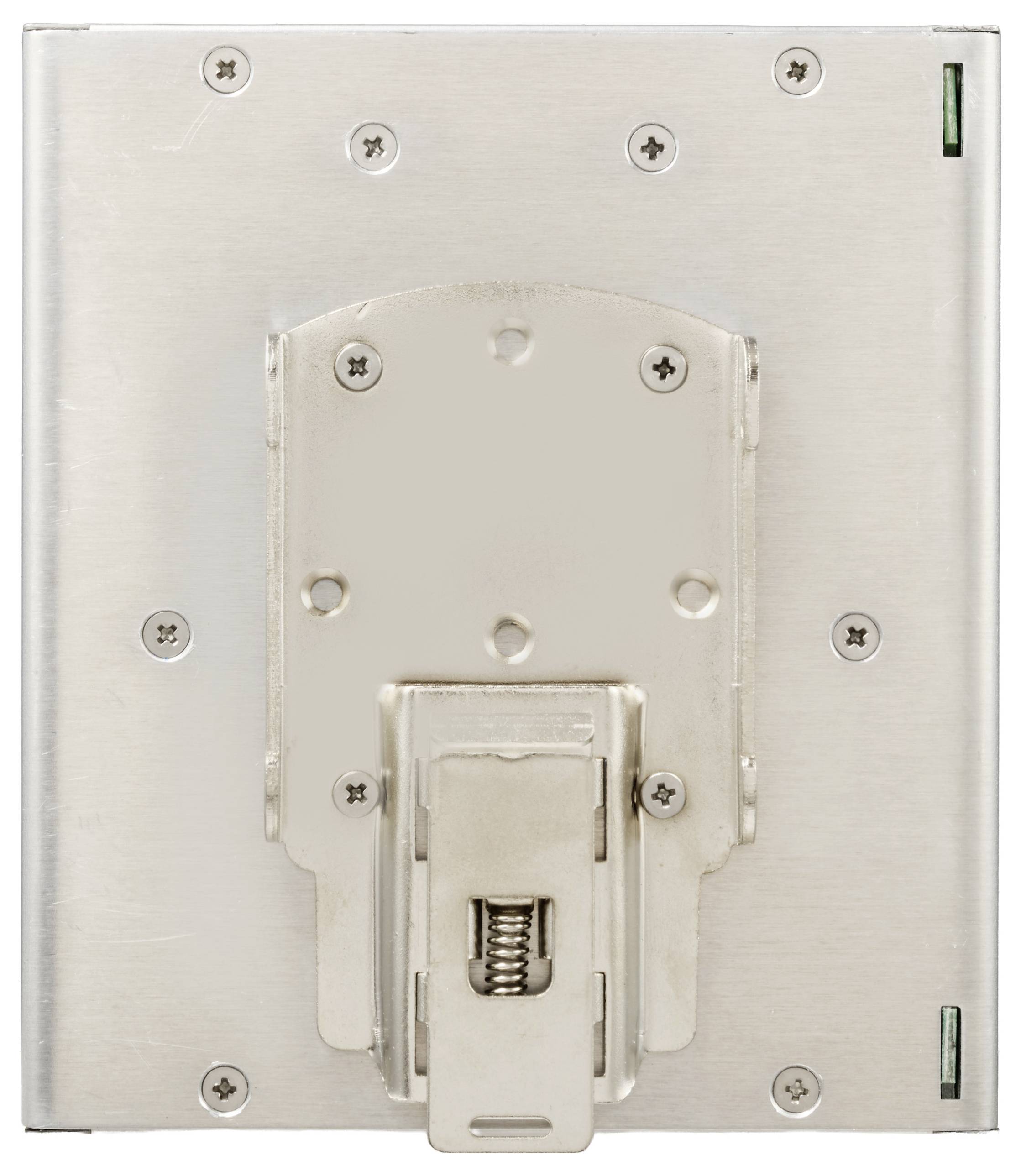 Egy fém konzol közeli képe, látható csavarokkal és reteszelési mechanizmussal, valószínűleg egy rögzítési vagy szerelésszstem része.