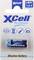 Az XCell Performance alkáli LR01 1,5V elem csomagolása órával, távirányítóval és fényképezőgéppel, amelyek a felhasználás különböző alkalmazásait jelzik.