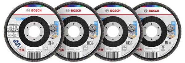 Bosch Accessories 2608626161 Legyezős csiszolókorong Ø 115 mm Szemcsézet=40, 60, 80, 120 1 készlet