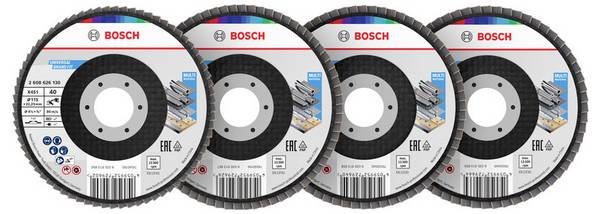 Bosch Accessories 2608626165 Legyezős csiszolókorong Ø 115 mm Szemcsézet=40, 60, 80, 120 1 készlet
