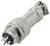 Egy fémes ipari csatlakozó több érintkezővel és menetes kialakítással, amelyet biztonságos elektromos kapcsolatok létesítésére használnak gépekben vagy eszközökben.