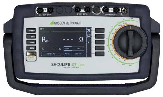 Gossen Metrawatt SECULIFE ST BASE VDE vizsgáló készülék Kalibráció (DAkkS) VDE szabvány 0751, 0701-0702, 0544