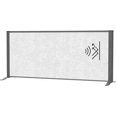 Hangelnyelő panel hullámmintával és nyíl szimbólummal, amely a hangelnyeletést vagy zajcsökkentési képességeket jelzi.