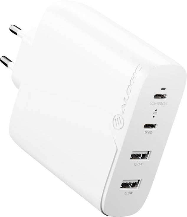 Alogic Rapid Power USB-s töltőállomás 100 W USB-C®, USB-A Power Delivery Fehér Beltér USB Power Delivery (USB-PD)