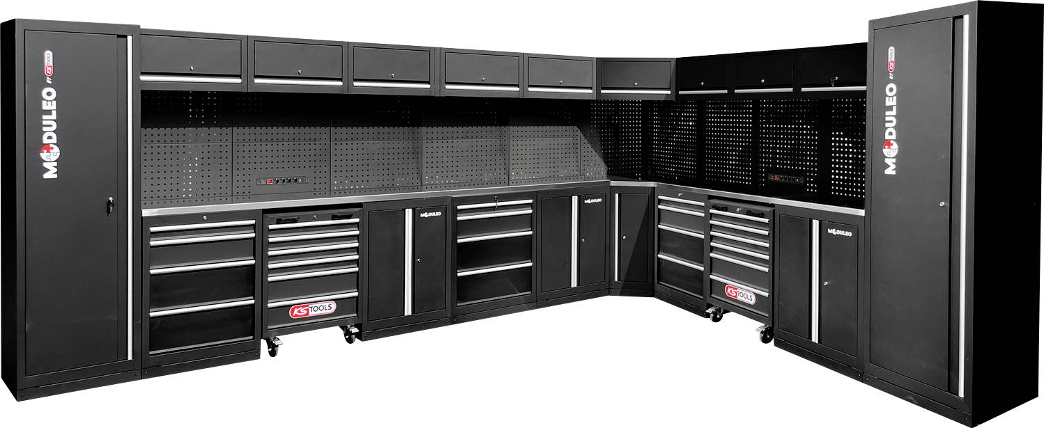 KS Tools 866.6290 Műhely szekrényrendszer (Sz x Ma x Mé) 4760 x 1890 x 500 mm Fekete/szürke