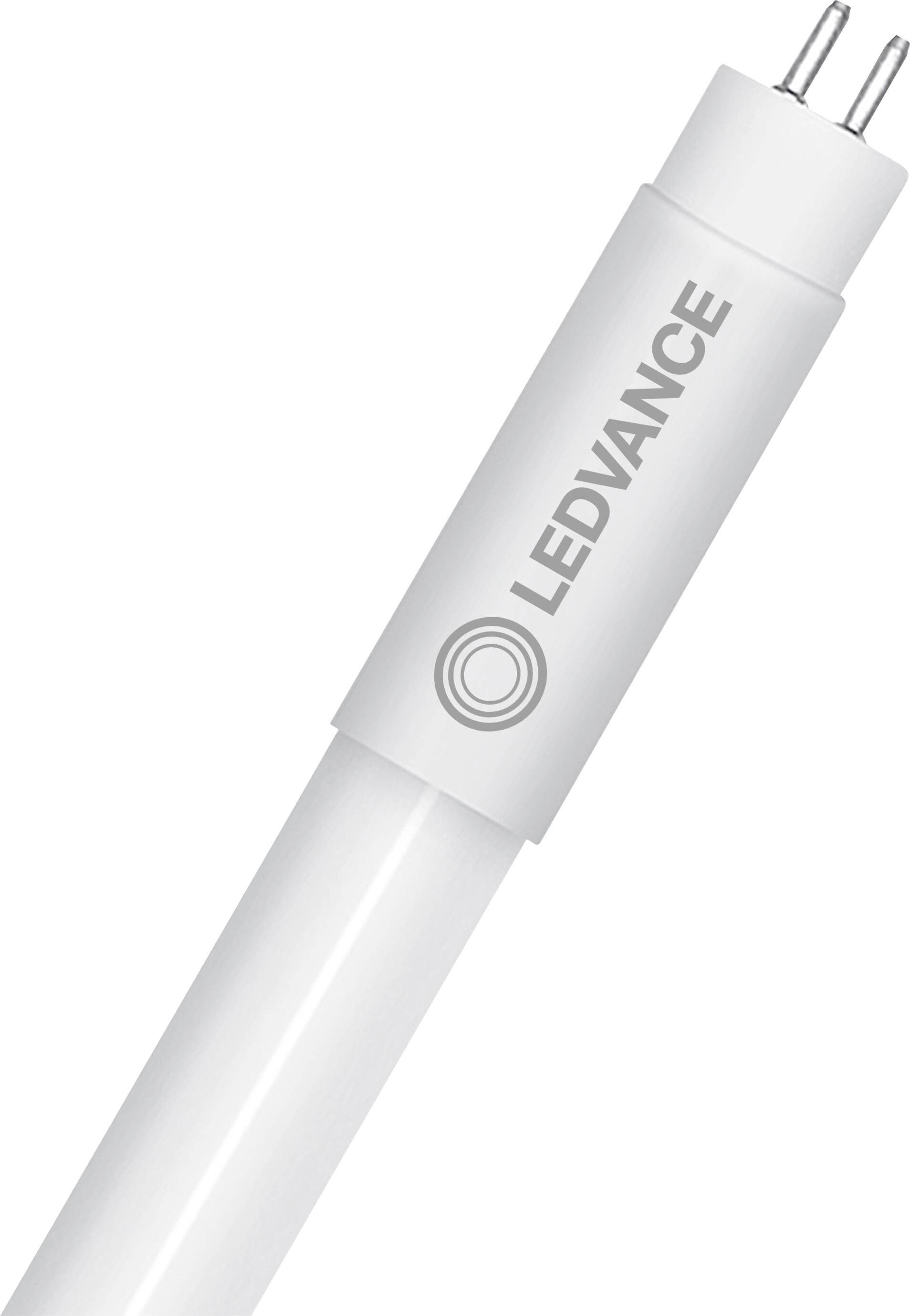 Egy LEDVANCE márkanevű LED-es fénycső, fehér hengeres testtel és kettős csatlakozóval, amely az energiahatékony világítástechnológiát jelzi.