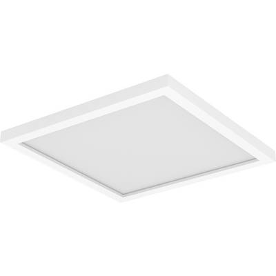 Egy négyzet alakú LED panellámpa fehér kerettel, mennyezetre szerelhető kivitelben, egyenletes és energiahatékony világítást biztosít.