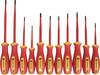 TOOLCRAFT Csavarhúzó készlet VDE, Műhely, Elektronika- és finommechanika 11 részes Egyeneshornyú, Kereszthornyú Phillips, Kereszthornyú Pozidriv, Külső kerek hatlap (TX)