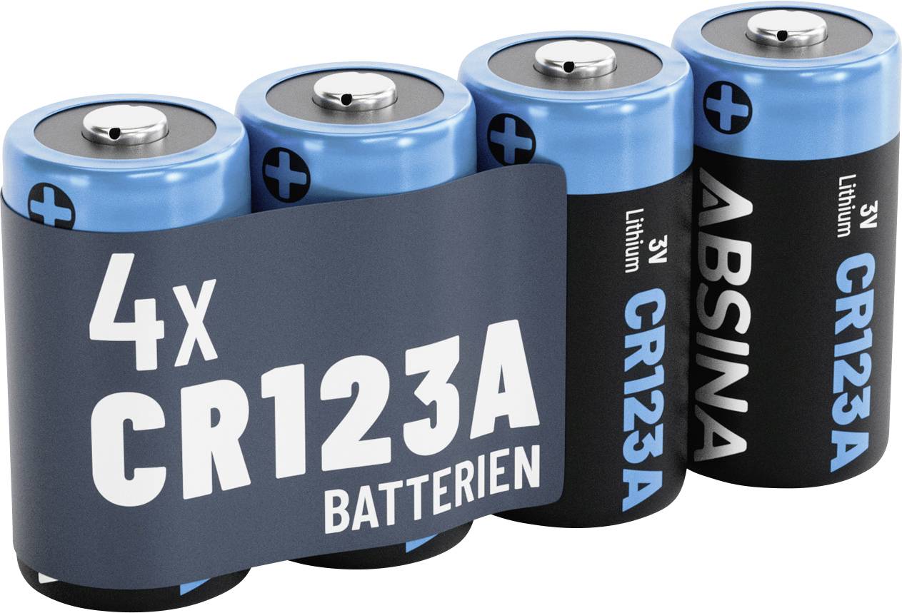 Absina CR-123A Speciális elem Lítium 1300 3 V 4 db