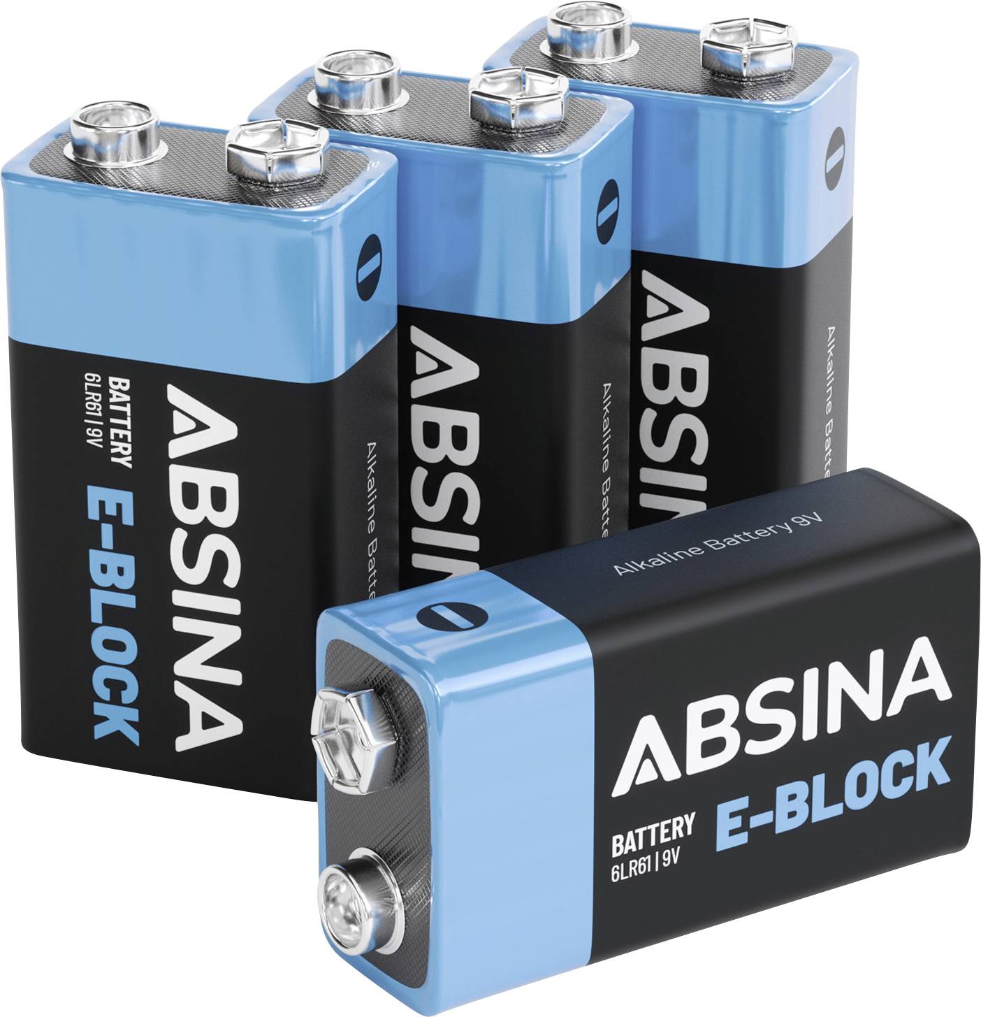Absina 9V-os elem Alkáli mangán 580 mAh 9 V 4 db