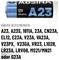 'Egy AA23 alkáli elem képe gyakori megnevezésekkel, mint A23, V23GA és L1028.'
