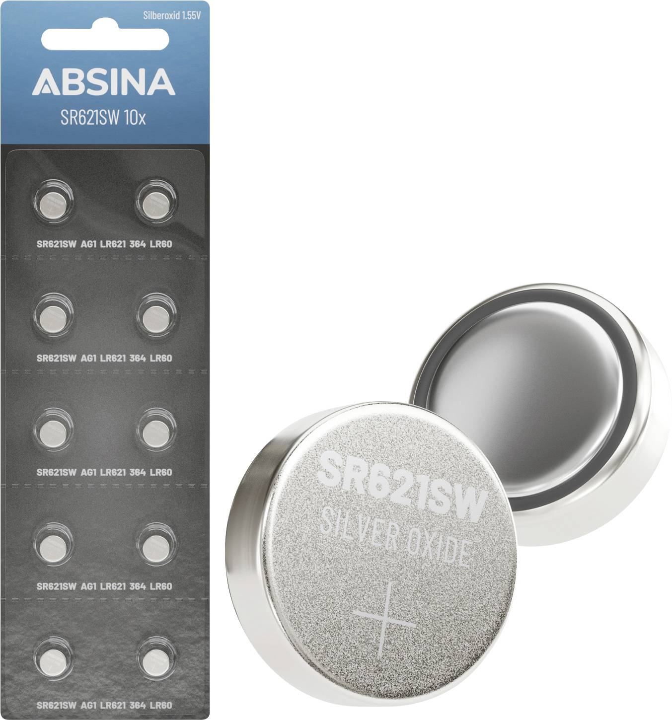 Absina Gombelem 364 1.55 V 10 db Ezüstoxid