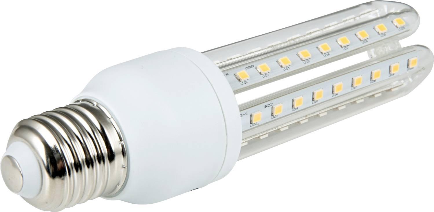Energiatakarékos LED izzó csavaros foglalattal, szabadon látható LED csíkokkal, amely erős megvilágítást biztosít, beltéri használatra alkalmas.