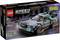 LEGO Speed Champions szett 'Vissza a jövőbe' DeLorean modellel. A doboz két figurát mutat a járműben, 9 éves kor feletti korosztálynak ajánlott, 357 darabos készlet.