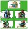 Öt Minecraft LEGO modell gyűjteménye, amely részletes miniatűr tájakat és karaktereket tartalmaz, egyenként eltérő szerkezettel és témával.