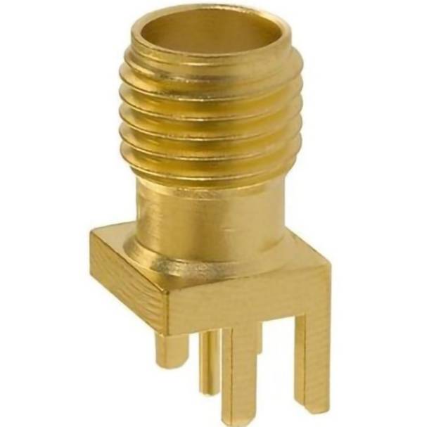 Mueller Electric BU-1420711821 Adapterdugó  SMA alj - Nyáklap Egyenes Sárgaréz