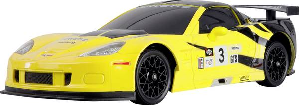 Amewi 1:18 RC modellautó Elektro Drift Corvette C6.R Drift Car Sárga Brushed 4WD RtF  2,4 GHz Akkuval és töltőkábellel, Takarékos készlet