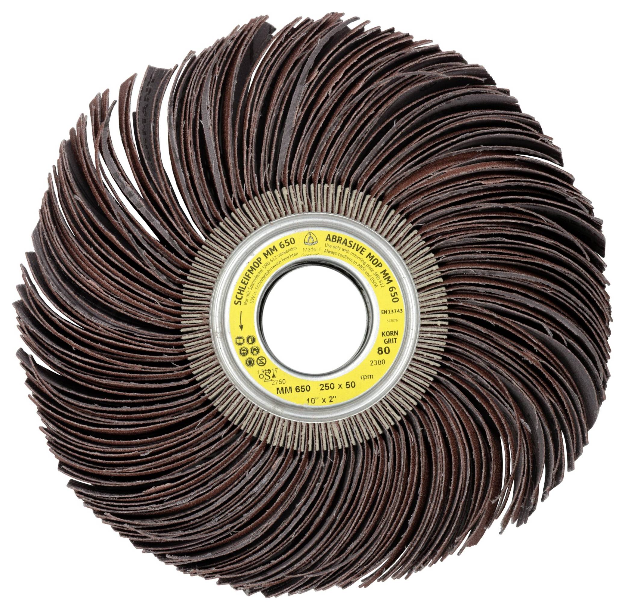 Klingspor 2485 MM 650 csiszolómop kerekek LS 309 JF, 250 x 50 x 43,1 mm, szemcseméret 120 Ø 250 mm 2 db
